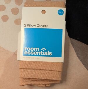 Room Essentials Orange Pillow Covers - 2 Pieces - 16" X 16"